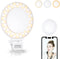 Selfie Ring Light, Clip on Ring Light Touch Control, Rechargeable 800mAh 60 LED Circle Light with 3 Light Modes for iPhone/Android Smart Phone Lap...