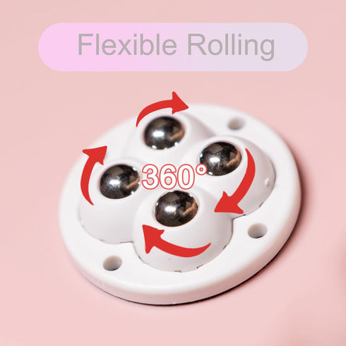 Self Adhesive Wheels 4pcs Mini Swivel Adhesive Caster Wheels Self-Adhesive Caster Sticky 360 Degree Rotary Stainless Steel Casters for Small Appli...