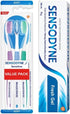 Pack of 3 Sensodyne Sensitive Toothbrush Bundle with Fresh Gel Toothpaste 75g (2.64 oz)...