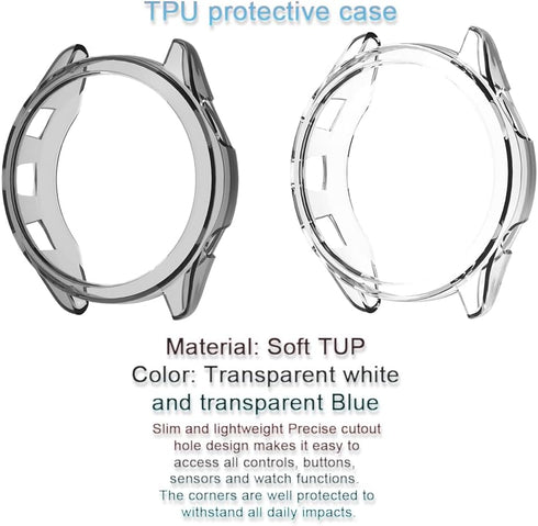 Smartwatch Screen Protector Compatible for Garmin Forerunner 265S Case TPU Soft Frame Cover and Not Forerunner 265s Tempered Glass Protective Film...