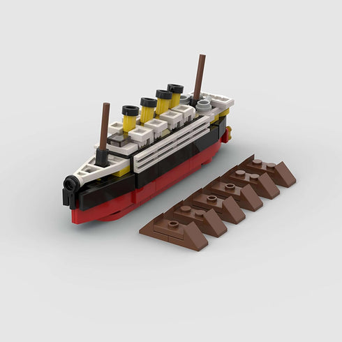 Titanic Break MOC Building Blocks,Cruise Ship Shipwreck DIY,Ship Boat Blocks Building Toys Gifts for Kids-152PCS...