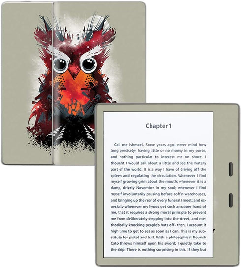 MightySkins Skin Compatible with Amazon Kindle Oasis 7" (9th Gen) - Owl Universe | Protective, Durable, and Unique Vinyl Decal wrap Cover | Easy t...