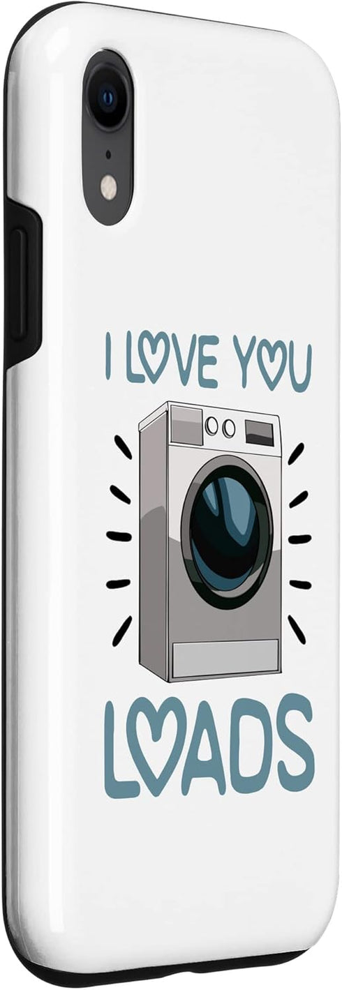 iPhone XR I love You Loads Mechanic Funny Women Washing Machine Love Case...