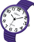 Blekon Collections New Super Large Face Stretch Band Japanese Movement PC21J Fashion Watch (Lavender)...