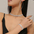 Tennis Choker for Women,Sparkly Rhinestone Necklace Dainty Cubic Zirconia Chunky Necklace,Fake Faux Diamond Chain Prom Party Bling Shiny Wedding N...
