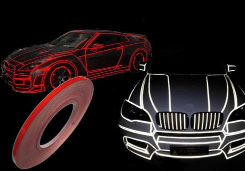 Reflective Strip Tape – 0.2 Inch x 150 ft Adhesive Exterior Body Rim Decal Roll Reflector Waterproof Resistant DIY Security Decoration Sticker for...