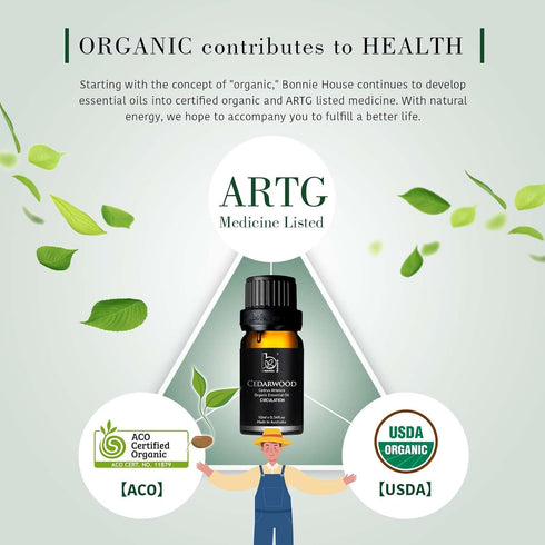 Organic Atlas Cedarwood Essential Oil - 100% Pure, Therapeutic Grade for Aromatherapy, Skin Care, Diffuser - 10ml Oil by B BONNIE HOUSE...