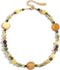 Bocar Women Neckalce, Yellow Shell Stone Acrylic Beads Handmade Strand Choker Necklace for Teen Girls...