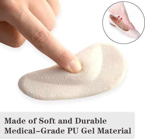 Correct-Position Gel Arch Support Insoles: Plantar Fasciitis & Flat Feet Relief, Adhesive Foot Pads for Pressure-Free Comfort- 6 Pairs (Clear*2+Be...