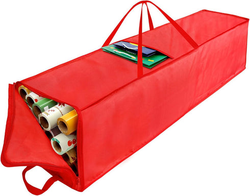 Christmas Wrapping Paper Holder, Wrapping Paper Storage Bag for Christmas Paper Rolls, Resistant 41 inch Wrapping Paper Organizer Storage Containe...