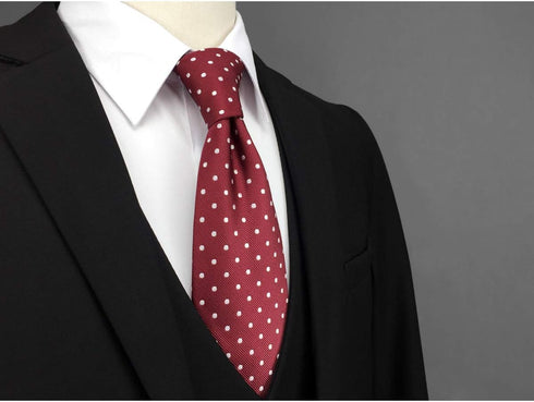 S&W SHLAX&WING Ties for Men Necktie Set with Pocket Square Cufflinks Hanky XL 17...