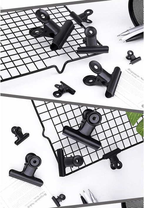 15pcs Mini Clips Note Clamps Folder Binder Hinge Clips Black Stainless Steel Paper Clips Hinge Paper Clips Binder Clips Black Binders Paper Clip C...