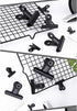 15pcs Mini Clips Note Clamps Folder Binder Hinge Clips Black Stainless Steel Paper Clips Hinge Paper Clips Binder Clips Black Binders Paper Clip C...