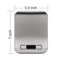 Digital Kitchen Food Scale 11 lb Grams and Ounces Small Stainless Steel Backlit Silver Batteries Included...