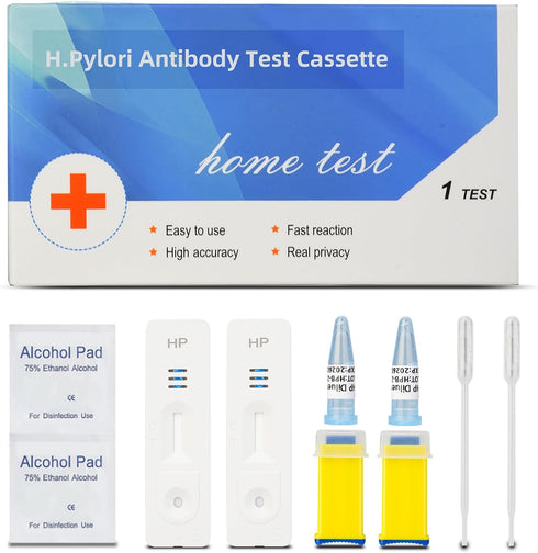 Helicobacter Pylori 2 Test Kits, H. Pylori?h. Pylori 10-15 Minutes of Quick Home Testing, The Result is Highly Accurate, Easy to Read and use...
