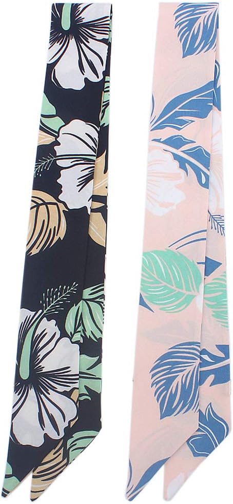 5pcs Creative Leaves Design Bag Handbag Handle Ribbon Scarf Hair Head Band Neck Scarf Neckerchief Scarf Fashion Gifts...