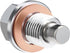 M12 x 1.25 Magnetic Aluminum Oil Drain Plug Sump Drain Nut Bolt With Copper Gasket Crush Washer Replacement for Toyota, Lexus, Chevrolet and Nissa...