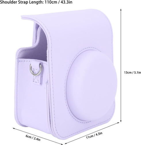 InstantCamera Case, PU Mini Camera Protective for Fujifilm InstaxMini 12 Camera, Portable Travel Camera Carrying with Adjustable Shoulder Strap, K...