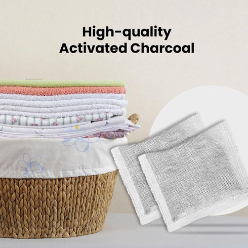 Green Piece® 24 Pack Overstuffed All-Natural Diaper Pail Deodorizer | Activated Charcoal Air Purifier Compatible with Diaper Pails, Shoe Closets, ...