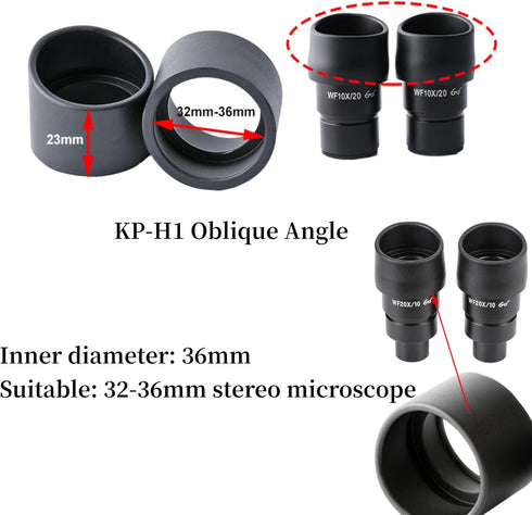 AUNMAS 2PCS Eyepiece Cover, Binocular Eye Cups Binocular Eye Cups Replacement Guard Soft Rubber 36mm Diameter Stereo Microscope Accessory for 32 3...