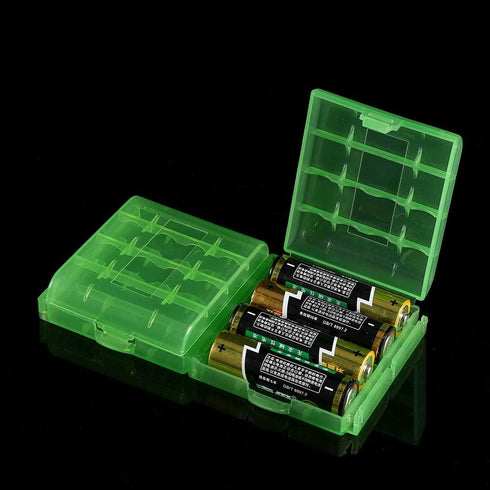 AA AAA Battery Holder, 5 Colors Transparent Hard Plastic Multifunctional Storage Box, Organizer Container for AA AAA Batteries (10PCS Set)...