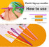 FTEVEN 36pcs Big Eye Blunt Needles, Plastic Big Eye Needles, Yarn Needles, Big Eye Bent Tapestry Needles with Colorful Plastic Knitting Stitch Mar...