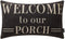 TRENDIN Decorative Throw Pillow Cover 20x12 inch Rustic Look Black Welcome to Our Porch Cushion Case Rectangular Shape PL347TR...
