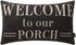 TRENDIN Decorative Throw Pillow Cover 20x12 inch Rustic Look Black Welcome to Our Porch Cushion Case Rectangular Shape PL347TR...