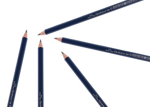 General's 497-3H Hexagonal Non-Toxic Drawing Pencil, 3H Thin Tip, Blue (Pack of 12)...