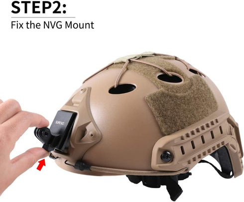 Aluminum NVG Helmet Mount Compatible with GoPro Hero 12 Black, Hero 11/10/9/8/7/(2018) Black, Insta360, AKASO, DJI Osmo Action 4/3 and Most Action...