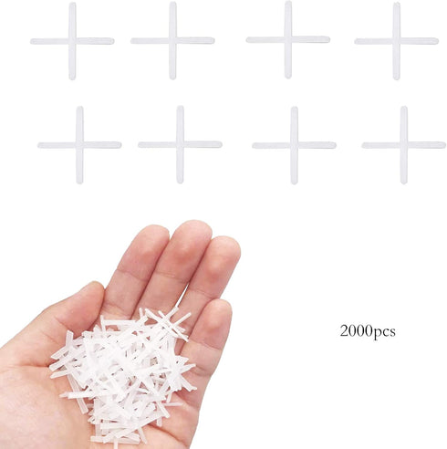 2000Pcs Plastic Wide Tile Spacers Tiles Leveler Spacers Replaceable Tile Levelers Wall Floor Cross Spacers for Spacing of Floor or Wall Tiles?1mm?...