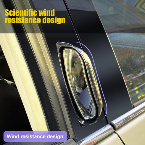 Passenger Rear View Mirror Back Adjustable Blind Spot Mirror, Rotatable Angle B Pillar Spot Mirrors for Get off Assist Support Mirror Car Door Ope...