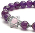 Jovivi 2pcs Natural Semi Precious Gemstone Amethyst Rose Quartz Crystal Bracelets Set Handmade Healing Stone Beads Beaded Stretch Bracelet for Wom...