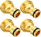 Joywayus 3/4” GHT Male Garden Hose Quick Connect Adapter Brass Connect Fitting?Pack of 4?...