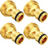 Joywayus 3/4” GHT Male Garden Hose Quick Connect Adapter Brass Connect Fitting?Pack of 4?...