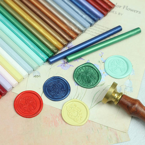 30 Pcs Mini Glue Gun Wax Seal Sticks for Wax Seal Stamp,Great for Thanksgiving Card, Party or Wedding Invitation, Xmas Wrapping or Wine Packages(3...