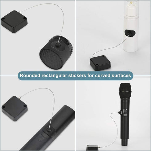 LORADAR Retractable Cable Lock with Double-Sided Adhesive, Remote Control Security Lock, Remote Control Anti-Lost Rope for TV, DVD, Hardware Cable...