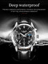 Quartz Casual Men's Watches?Genuine Leather Strap Mens Watches, Waterproof, Night Light, Calendar, Chronograph Watch for Stylish Men...