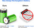Rechargeable D Batteries, 2-Pack 1.5 Volt 12000mWh Li-ion D Battery for Household and Office Devices...