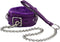 Leather Choker Collar with Long Traction Chain Rugged Durable and Collar Necklace Neck Size Adjustable Suitable for Pets Purple...