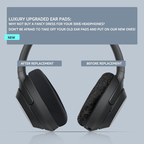 Fabric Replacement Ear Pads for Sony WH-1000XM4 (XM4) Wireless Headphones, Ear Cushions Compatible with Sony Headphones, WH 1000XM4 Earpads with S...