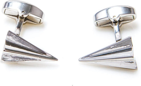 Airplane Paper Plane Aircraft Pilot Pair Cufflinks in a Presentation Gift Box & Polishing Cloth...