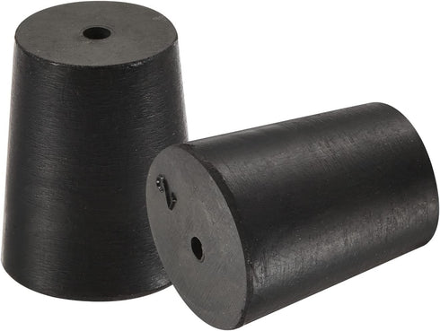 MECCANIXITY Rubber Tapered Plug 16mm to 20mm with Hole Test Tubes Bungs Stopper Black for Lab Home 10 Pieces...