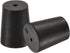 MECCANIXITY Rubber Tapered Plug 16mm to 20mm with Hole Test Tubes Bungs Stopper Black for Lab Home 10 Pieces...