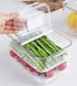 SANNO Refrigerator Food Storage Containers Stay Fresh,Food Storage Container Bin Stackable Refrigerator Freezer Organizer Fresh Keeper Drawers wit...