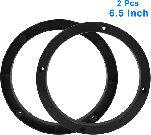 2 Pcs Universal Fit Car Speaker Spacer 6.5 Inch Adaptor Ring Mounting Bracket Plastic Car Stereo Speakers Spacer(Black)...