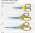 ARTEZA Fabric Scissors, 7, 8.25 and 9 Inches, Set of 3, Titanium-Coated Stainless Steel Craft Scissors with Micro Tips...