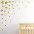 117Pcs Gold Stars Wall Decal Stars Pattern DIY Wall Stickers for Kids Rooms Home Decor...