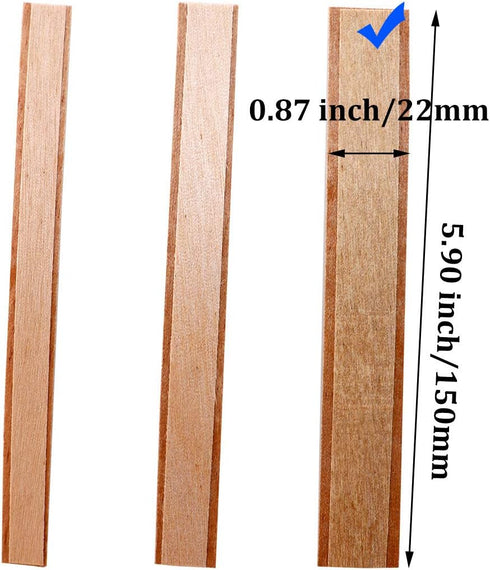 20PCS Lenisc Double Layered Wood Wicks with Metal Base Clips for Candle Making Craft Natural 2 Layers Wooden Candle Wicks for DIY Soy Wax Candles ...