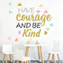 Inspirational Wall Decor Quotes for Boy Girl Room–Have Courage and Be Kind– Decor for Living Room Bedroom Classroom Playroom Nursery Girls Boys Ro...